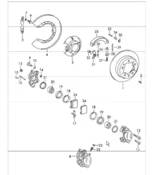 disc brake rear 911 1969