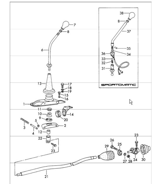 transmission control 911 1965-69