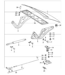 couvercle arrière 911 1965-69