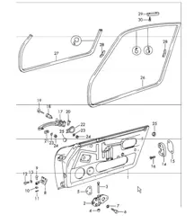 Türen mit Einbauteilen 911 1965-69