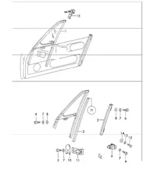 door glass frame 911 TARGA 1965-69