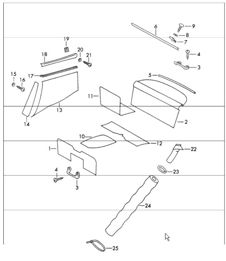 interior equipment Rear 911 1965-69