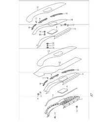 dashboard dashboard trim 911 upto 1968