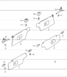 sun visors 911 1965-69