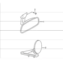 interior mirror, door mirror 911 1965-69