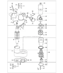 single parts heater - WEBASTO - F 030 8070 >>,F 035 5415 >>, F 046 2712 >>, F 050 0420 >> and F 055 0272 >> For 911 S 911 /L/TU and 912 (USA) upto 1968