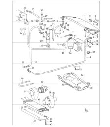 condenser, hoses, mounting parts 911 E/S/T 1969 onwards