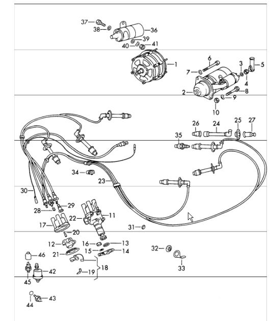 engine electrics 911 1965-69