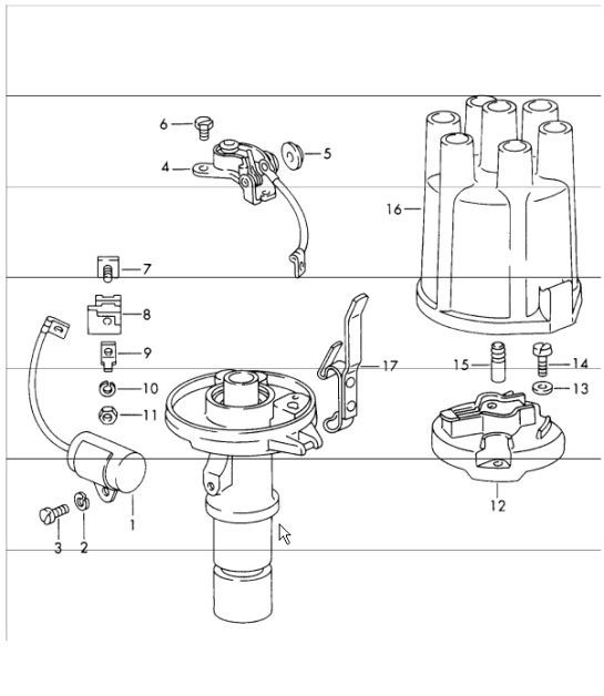 Diagram 901-30 Porsche 991 Turbo Coupé 3.8L (540 ch) Équipement électrique