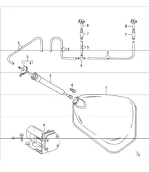 windscreen washer system F >> 030 2694, F >> 035 1292 and F >> 045 1373 for 911/912 COUPE 1965-69