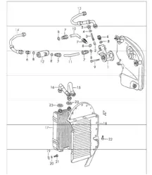 motorsmering hulpaggregaten voor TYP 901/10 911S UPTO 1971