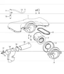 air cleaner system for injection system 911 1972 ONWARDS