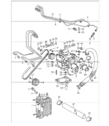 injection system cylinder head and injection pump 911 E/S UPTO 1971 and 911 911 T-E/E/S, CARRERA 2.7 1972 ONWARDS