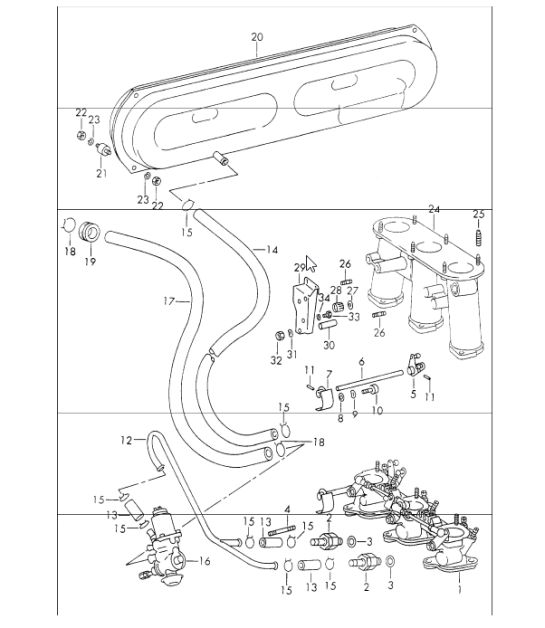 vacuum system for clutch release injection system 911 E:SPM UPTO 1971