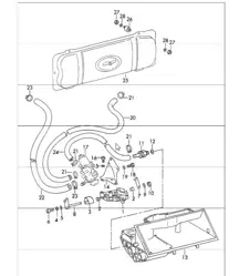 Vacuum system for clutch release for 911 T-K 1972 ONWARDS