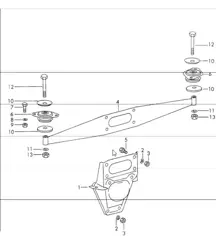Engine suspension rear 911 1970-73