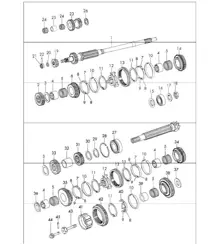 gears and shafts 5-speed transmission for 911 UPTO 1971