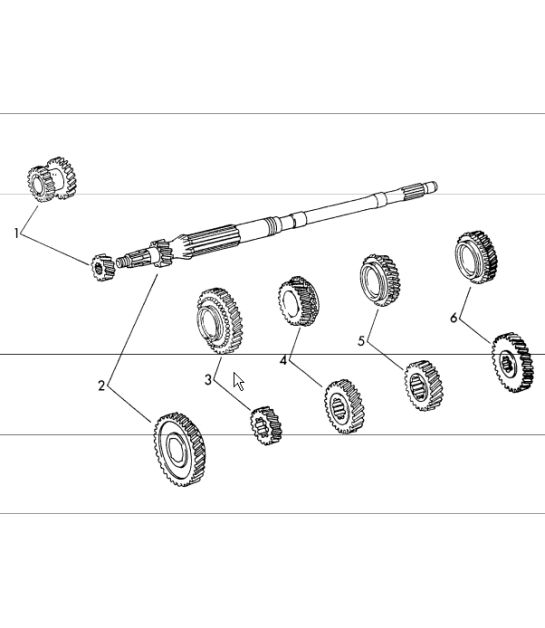 Gear wheel sets 5-speed transmission for 911 1972 ONWARDS