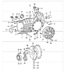 versnellingsbak sportomatic TYP 925 voor 911 TE/E/S en CARRERA 2.7 en 911 TK vanaf 1972