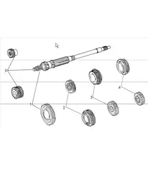 gear wheel sets 4-speed transmission sportomatic for  911 T-E/E/S, CARRERA 2.7 and 911 T-K 1972 ONWARDS