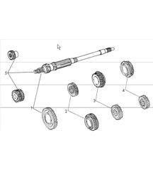 gear wheel sets 4-speed transmission sportomatic for  911 T-E/E/S, CARRERA 2.7 and 911 T-K 1972 ONWARDS