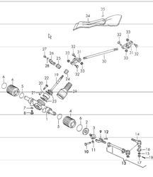 Steering gear, steering linkage 911 1970-73