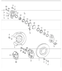 Frein à disque avant 911 1970-73