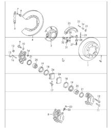 Scheibenbremse hinten 911 1970-73