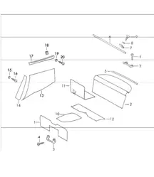 Interior equipment rear 911 1970-73