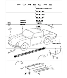 Zierbeschläge 911 1970-73 TARGA