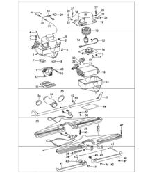 air conditioner evaporator housing complete with air duct not for (USA) 911 1970-73