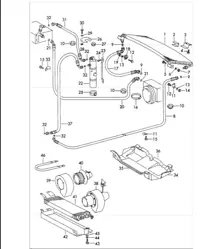 air conditioner condenser hoses and mounting parts not for (USA) 911 1970-73