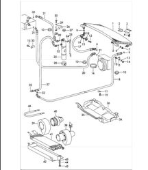 air conditioner condenser hoses and mounting parts not for (USA) 911 1970-73