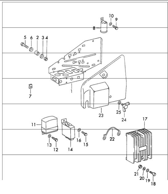 Mounting plate 911 1970-73