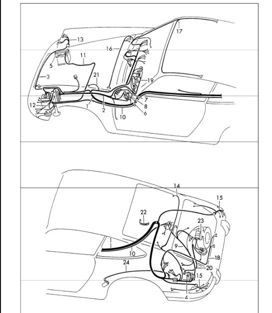 Wiring harnesses 911 1970-73