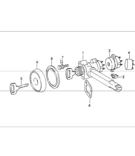 steering lock 911 1970-73