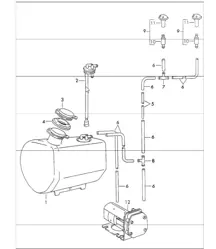 Windscreen washer system 911 1970-73
