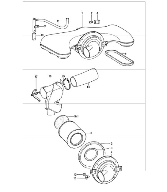 Air cleaner regulator housing Model 911/83 1974-77 (not for COUPE/TARGA)
