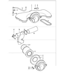Air cleaner regulator housing Model 911/83 1974-77 (not for COUPE/TARGA)