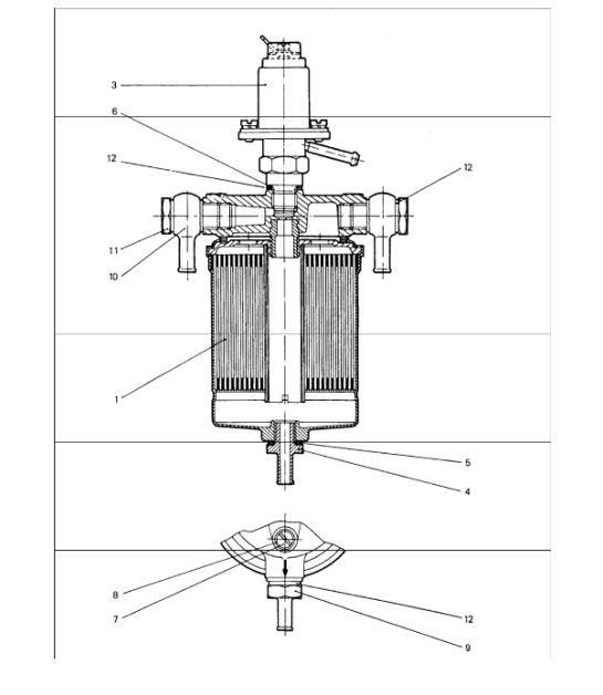 Fuel filter complete for Model 911/83 1974-77