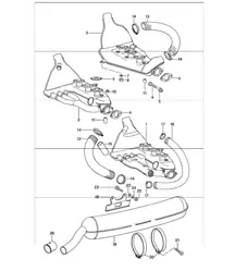 Exhaust system K-JETRONIC 911.83 Cars 1974 ONWARDS