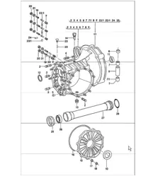 vervangende transmissie, transmissiehuis 911 1974-77