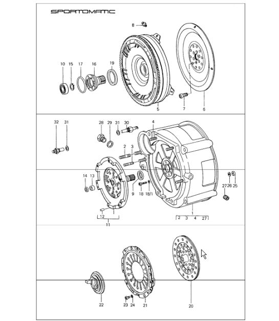 Converter converter housing 911 1974-77  SPM