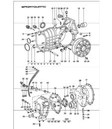 Vervangende transmissie, transmissiehuis 911 1974-77 SPM