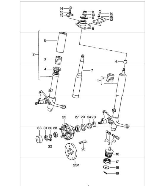Diagram 402-00 Porsche Cayman S 3.4L 987C 2005-08 Front Axle, Steering 