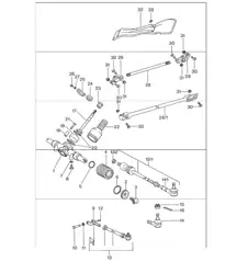 Crémaillère de direction, tringlerie de direction, biellette 911 1974-77