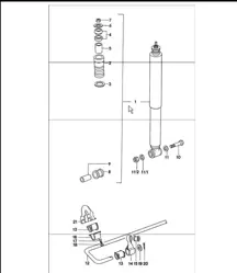 Stabilisateur d'amortisseur de vibrations 911 1974-77