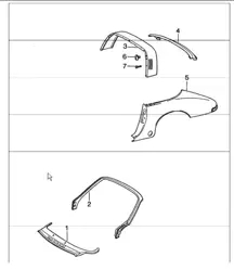 Revestimiento exterior (es necesario repasar) 911 1974-77 TARGA