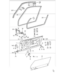 Tür mit Einbauteilen 911 1974-77