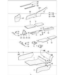 lining inner front 911 1974-77